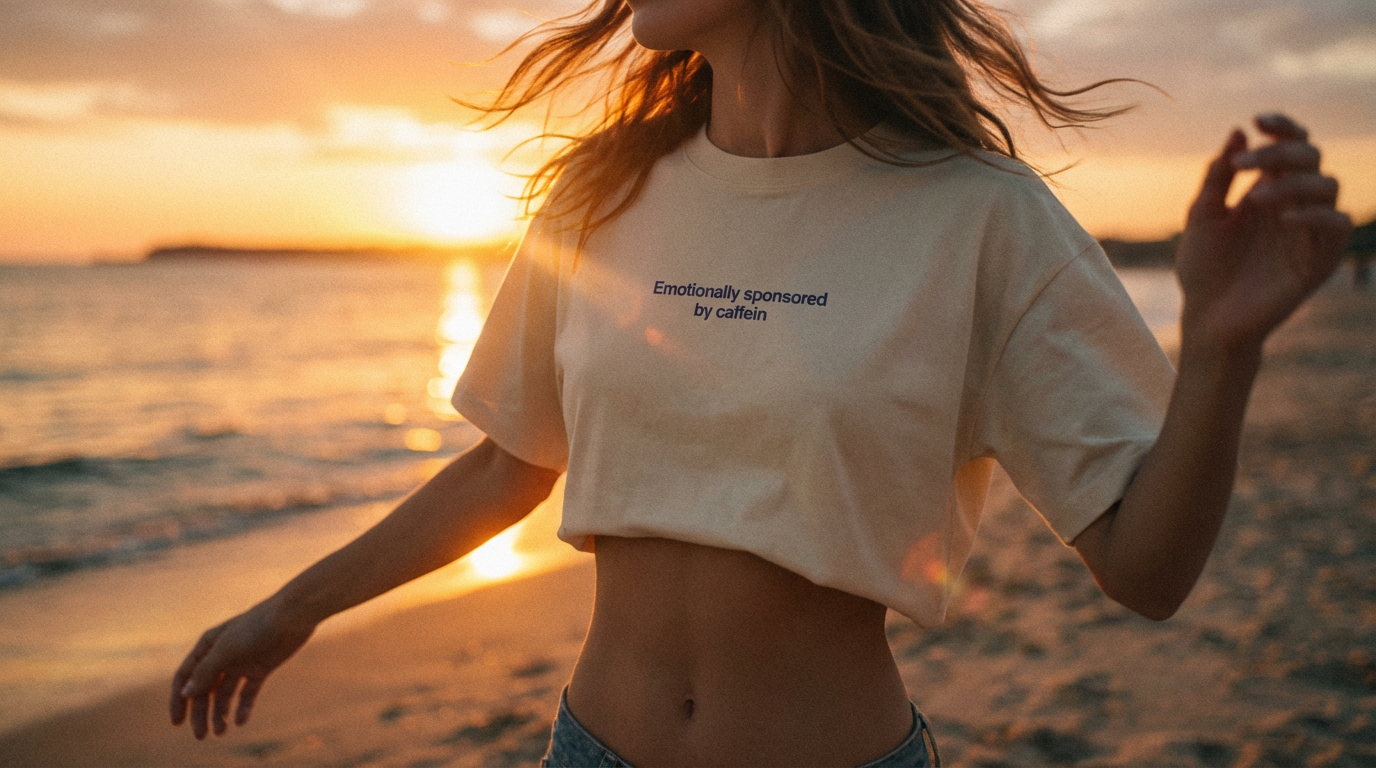 Heavy Weight Relaxed Fit T-Shirt - Emotionally sponsored by caffeine