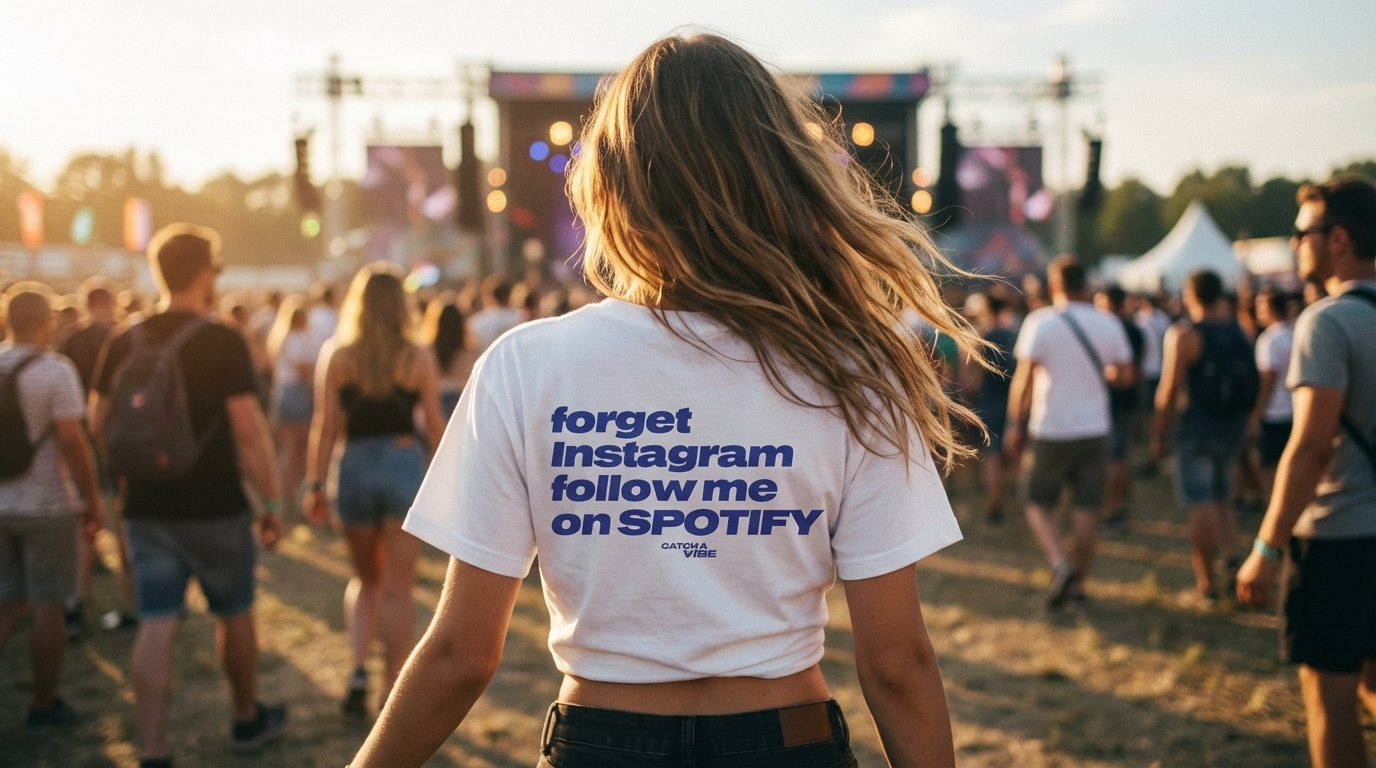 Heavy Weight Relaxed Fit T-Shirt - Forget Instagram follow me on SPOTIFY